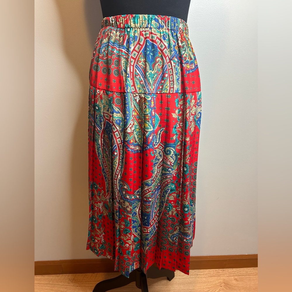 Leslie Fay |  floral print colorful skirt SZ 10